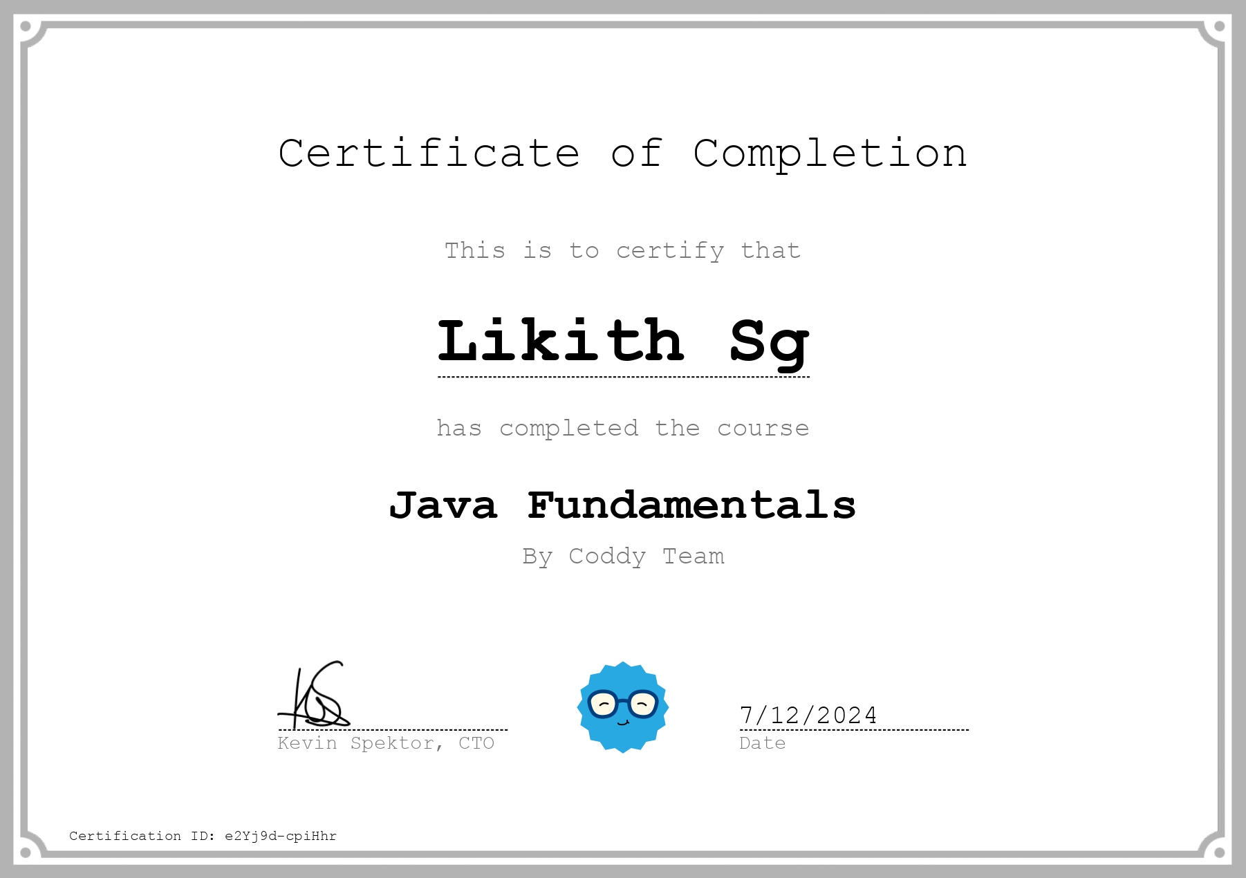 ML Certificate